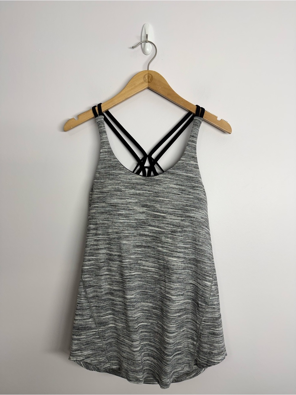 Lululemon Moment To Movement 2-In-1 Tank Space Dye Camo Black White / Black Sz 6